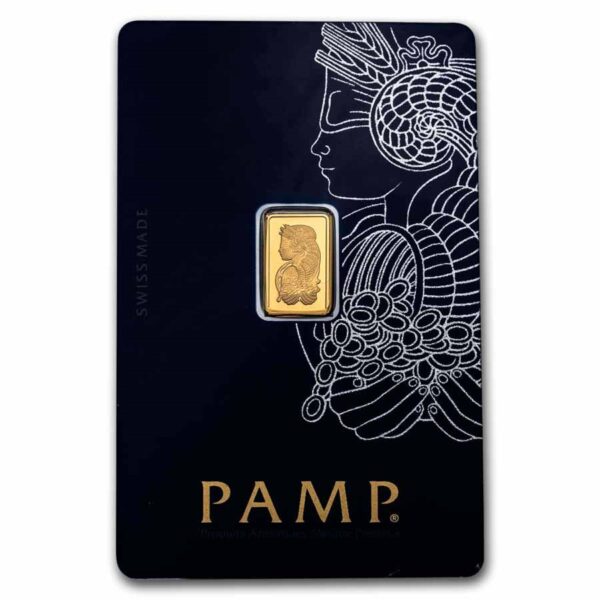 1 gram Gold Bar – PAMP Fortuna (Carded)