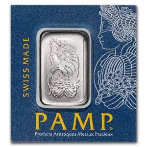 1 gram Platinum Bar – PAMP Fortuna (Carded)