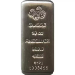 10 oz Silver Bar – PAMP (Cast)