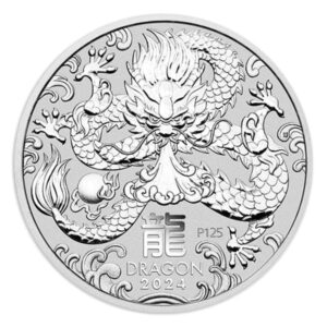 2024 1 oz Australia Silver Lunar Dragon BU – Series III