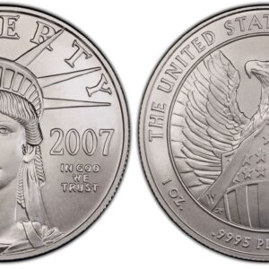 2007-W 1 oz Burnished Platinum Eagle $100 PCGS SP70