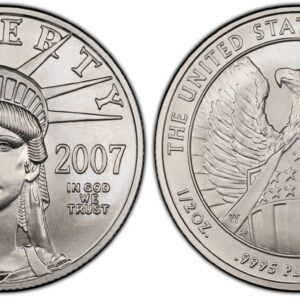 2007-W 1/2 oz Burnished Platinum Eagle $50 PCGS SP70