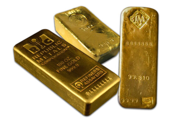 100 oz Gold Bar - Brand Varies .9999 (LBMA)