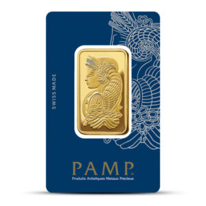 1 oz Gold Bar – PAMP Suisse (Carded)