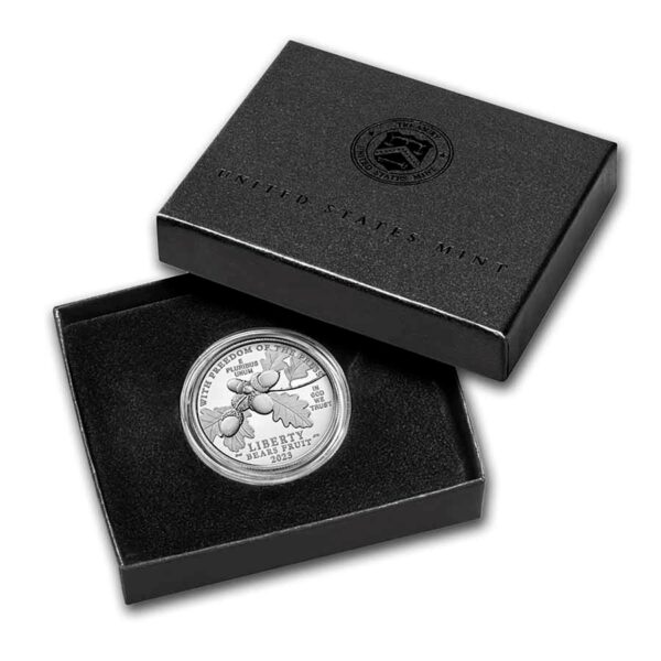 2023-W 1 oz Burnished Palladium Eagle (w/Box & COA)