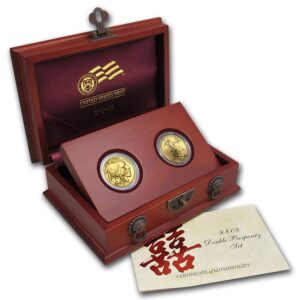 2008 Two Coin Gold Double Prosperity Set