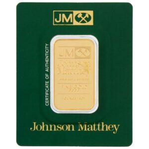 1 oz Gold Bar – Johnson Matthey (Carded)